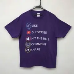 TOMS CO.LTD ソーシャルメディアアクションTシャツ 丸胴 パープル Lのサムネイル