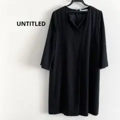 UNTITLED ワンピース 黒 セレモニー Mサイズ 7分袖