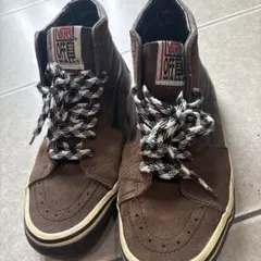 VANS OFF THE WALL ブラウン ✖️グレースニーカー25㎝