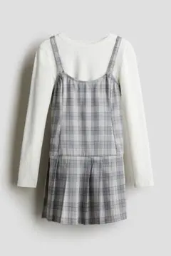 H&M チェックワンピース　ジャンパースカート　130 140