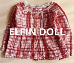 ELFIN DOLL 長袖トップス 赤チェック