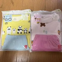 最終値下げUNIQLO 90半袖　くまのがっこう　パンダ銭湯　パジャマ