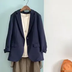 UNIQLOユニクロ★感動ジャケット ネイビーS／テーラードジャケット