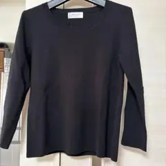 OPAQUE.CLIP ブラック7分袖カットソー