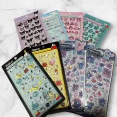 サンリオ スヌーピー スティッチ ボンボンドロップ風シール8枚セット 硬いシール