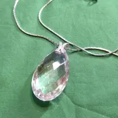 クリスタルティアドロップ·ペンダント☆ヴィンテージ