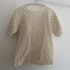 ベージュ 花柄 半袖Tシャツのサムネイル