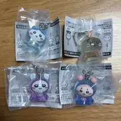 ちいかわ めじるしアクセサリー3 ハチワレ うさぎ モモンガ 古本屋4つセット②