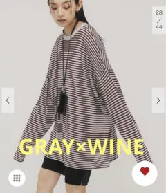 新品タグ付◆ GRAY×WINE KBF シアーボーダールーズニット