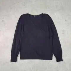 【美品】UNIQLO ユニクロ Vネックセーター ネイビー Lサイズ