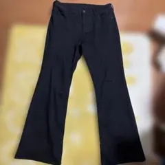 GUブラックブーツカットデニムパンツhi