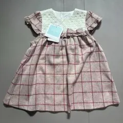 新品未使用　bebe チェック柄ワンピース 80〜90