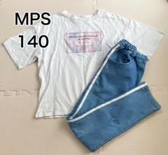 MPS デニム ラインパンツ ＋ 半袖Tシャツ 140 2点セット まとめ売り