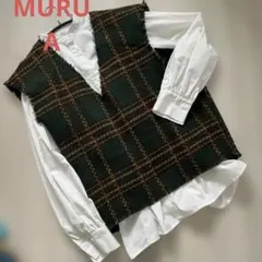 新品❗️ ムルーア　MURUA ニットベスト　シャツのサムネイル