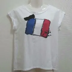 ランバンオンブルー フランス国旗Tシャツ 半袖カットソー ロゴTシャツ