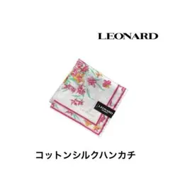 a*a様 レオナール 未使用　コットンシルクフラワーハンカチ　ブルーミング中西のサムネイル
