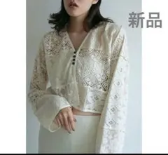 philme sheer lace shirt white 大園桃子 - メルカリ