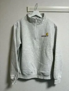 Carhartt グレー ハーフジップ トレーナー M