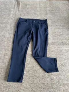 ネイビー スリムフィット カジュアルパンツ Lサイズ
