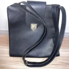 イヴ・サンローラン ショルダーバッグ レザー ブラック