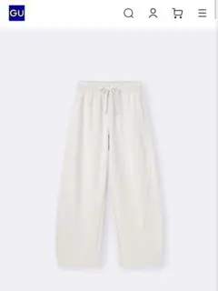 GU スウェットバレルレッグパンツ ナチュラル Sサイズ