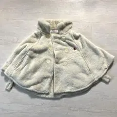 POLO フリースポンチョ 70-80cm クリーム色　お値下げ‼️