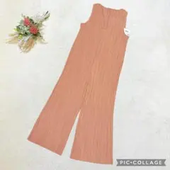新品 ANAP 【M】プリーツ オールインワン ノースリーブ 伸縮素材 ピンク系のサムネイル