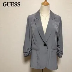 GUESS テーラードジャケット グレー L ギャザー袖 レディース 七分袖のサムネイル