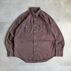 古着 90s ミリタリー 無地 長袖 シャツ cityboy