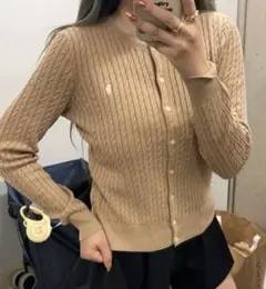Ralph Lauren ラルフローレン ベージュ カーディガン ピマコットン
