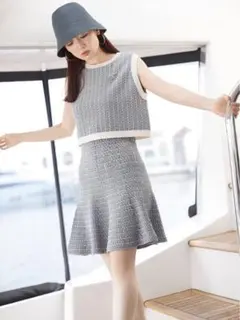 SNIDEL スカートセットアップ ブルー