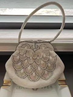 Vintage 鱗のようなビーズ刺繍 パーティーバッグ