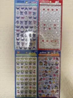 【正規品】ボンボンドロップシール ミニ ディズニー 4枚セット