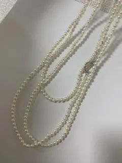 ベビーパール　淡水パール ネックレス シルバーs925 150cm ロングタイプ