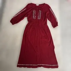 niko and... 赤 長袖 ロングワンピース サイズ3