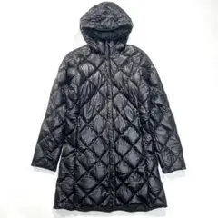 【美品】モンベル　スペリオ ダウントラベルコート　ロングダウン　黒　M　収納袋