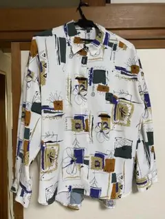OLIVE des OLIVE柄シャツ　春夏秋カジュアルエレガント紫外線冷房防止のサムネイル
