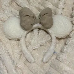 ディズニー ボア カチューシャ アイボリー