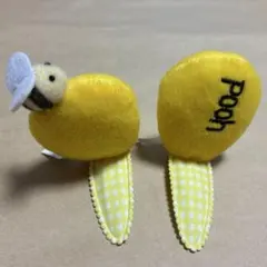【美品】ディズニー くまのプーさん ヘアピン ヘアクリップ ピン留め 耳