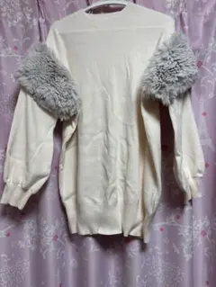 GRLグレイル ファースリーブニットワンピース Fサイズ