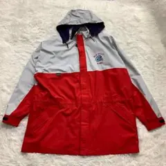実寸確認　ゴアテックス ナイロンジャケット アウトドア フード バイカラー大きめ