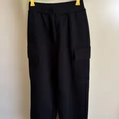 GIRLSヘビーウェイトスウェットカーゴプルオンパンツJR ブラック