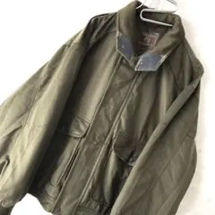 90s スウェード ダービージャケット ブルゾン 丈短 ヴィンテージ カーキ M