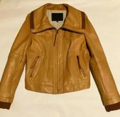 期間限定【UNTITLED】ライダースジャケット キャメル