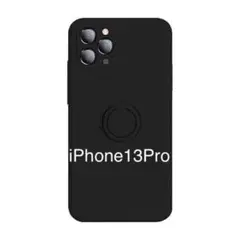 iPhone13 Pro シリコンケース リング付き ブラック 韓国