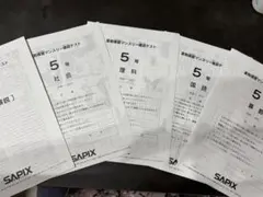 サピックス　5年　理科　平常　春期　夏期　冬期　セット サピックス SAPIX 5年 理科1年分テキスト 平常・春期・夏期・冬期