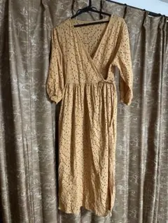 新品　サマンサモスモス blue インド綿カットワーク刺繍カシュクールワンピース