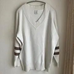 Spick & Span Vネックコットン混ニット