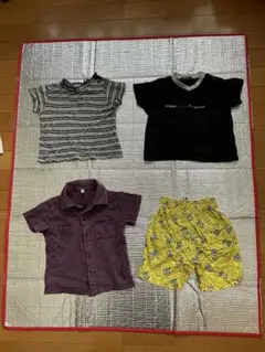 子供用半袖Tシャツとショートパンツセット