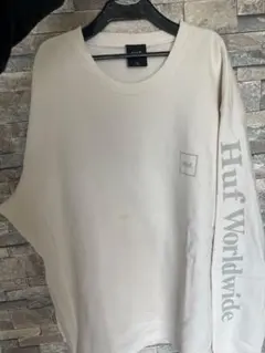 HUF 長袖カットソー L ホワイト Huf Worldwide